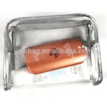 flexible clear TPU zipper cosmetic bag makeup bag